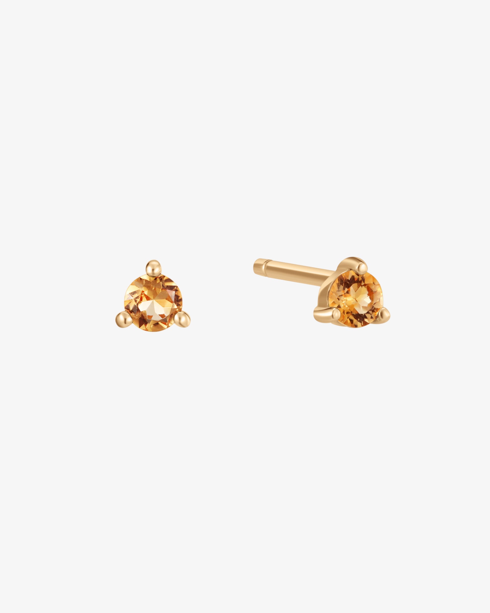 November Birthstone Citrine Stud Earring