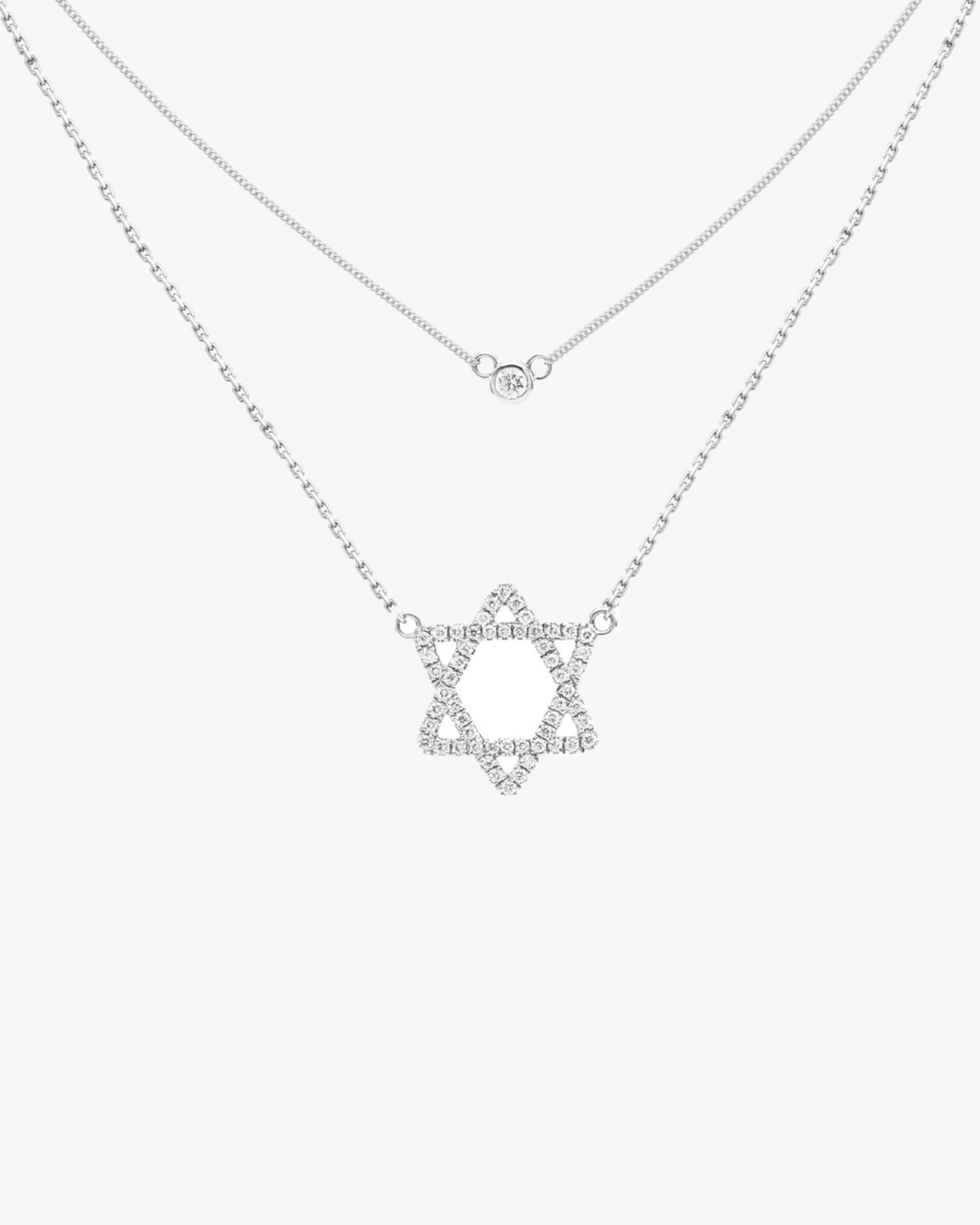 Luminous Star of David Layered Necklace