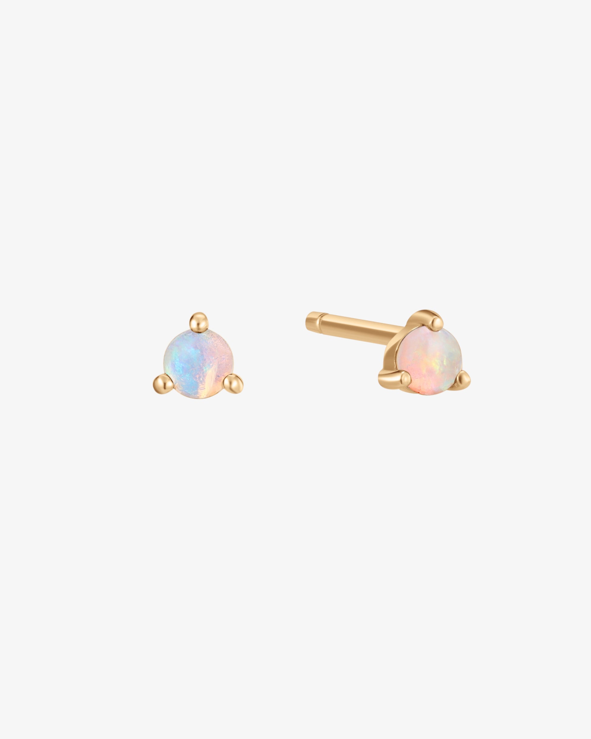 October Birthstone Opal Stud Earring