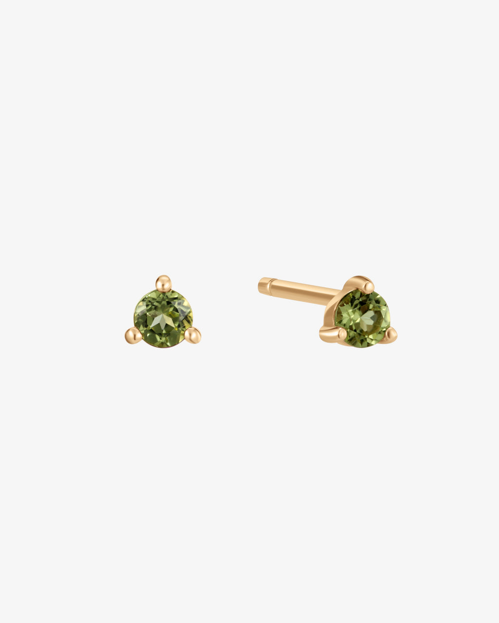 August Birthstone Peridot Stud Earring