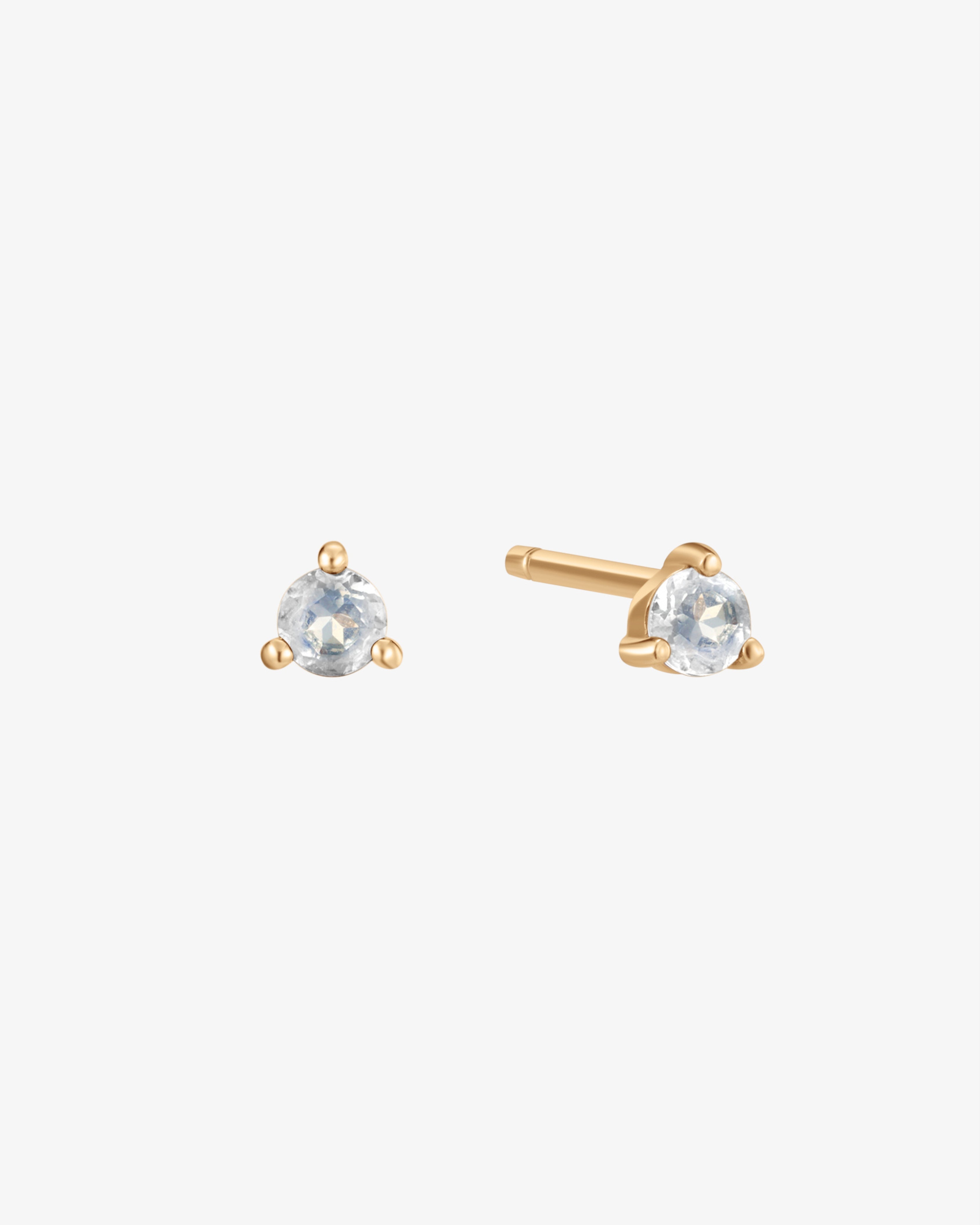 June Moonstone Birthstone Stud Earring | Conscious Jewellery – VUOI