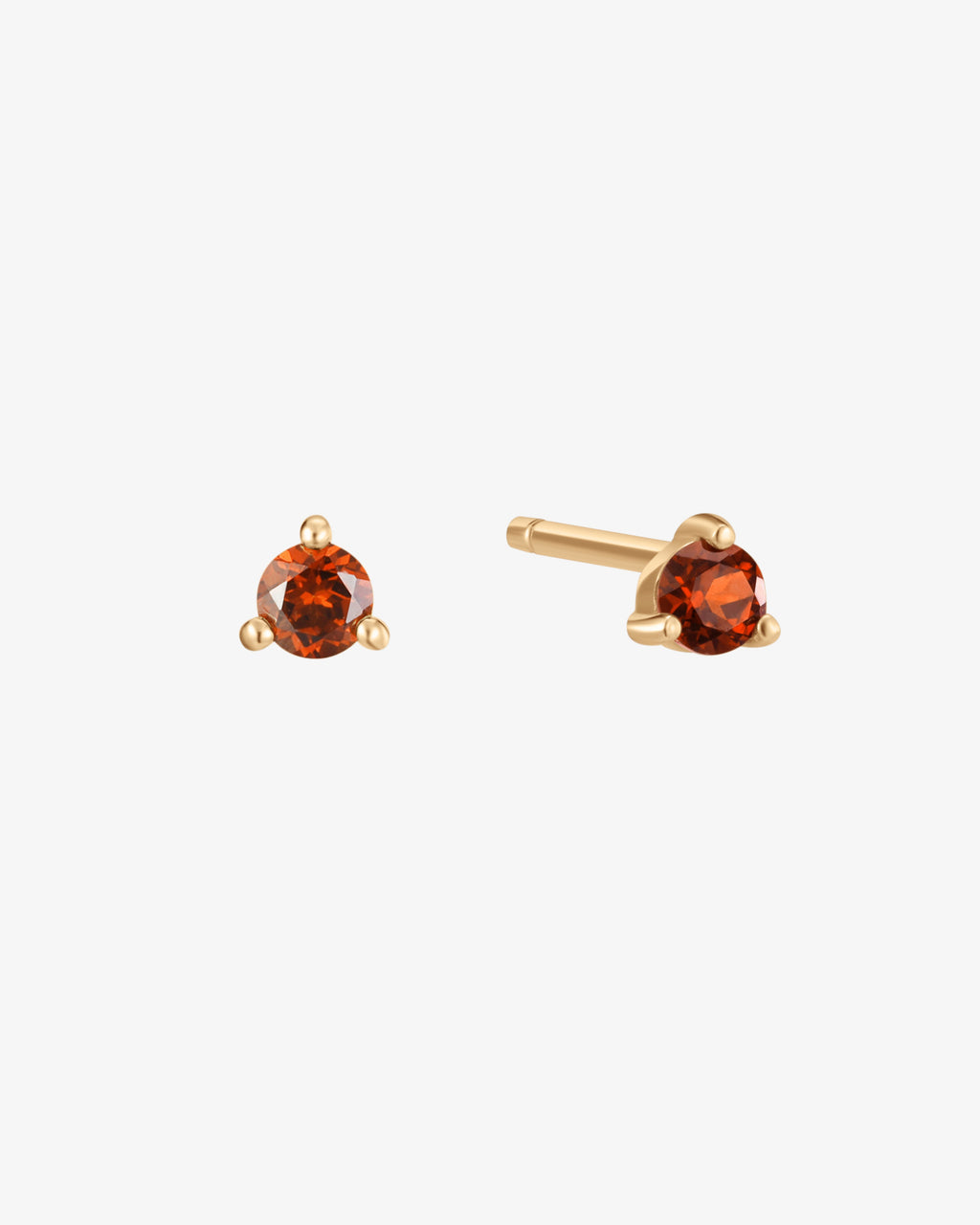 January Birthstone Garnet Stud Earring