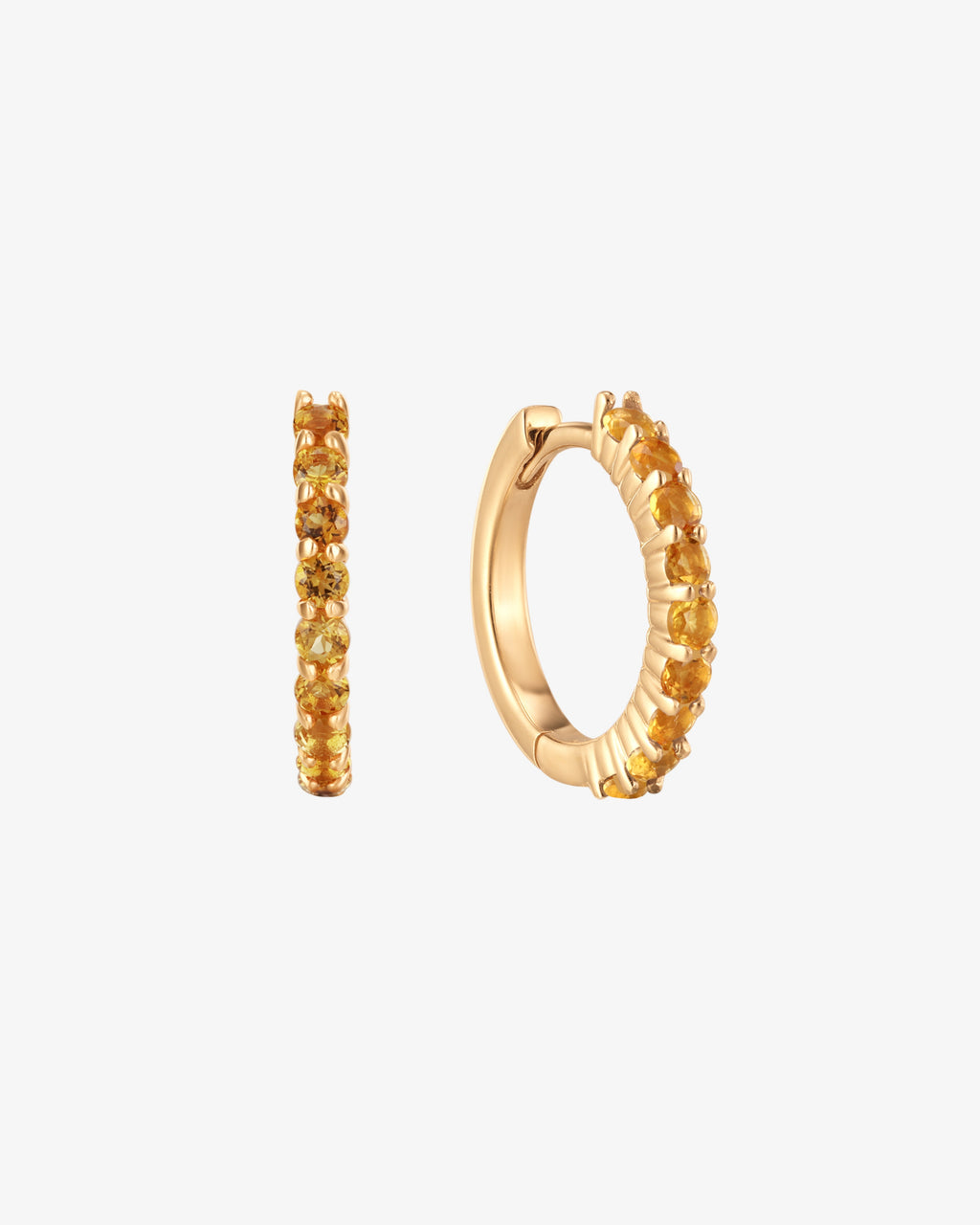 November Birthstone Citrine Huggie Earring