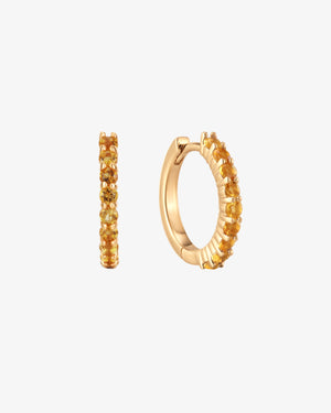 November Birthstone Citrine Huggie Earring