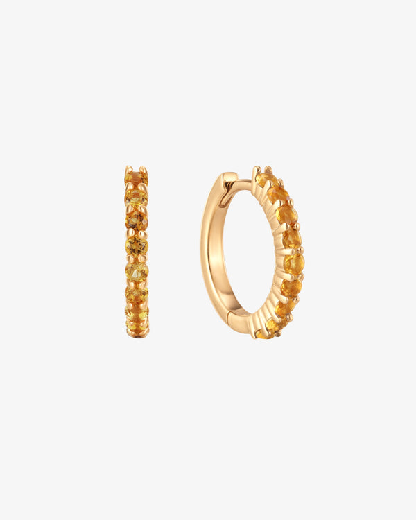 November Birthstone Citrine Huggie Earring