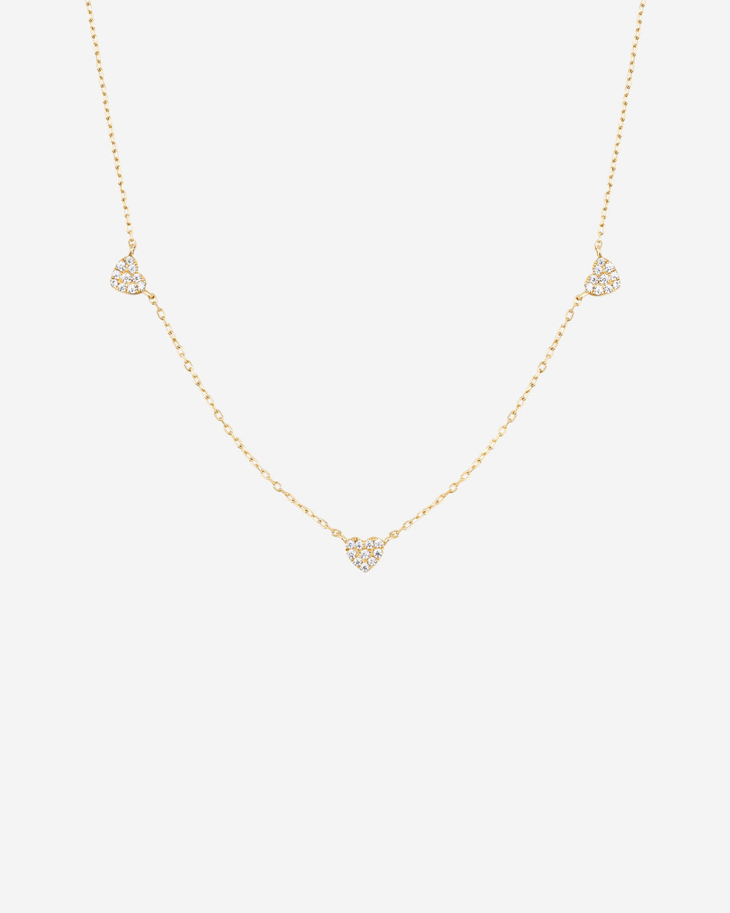 Triple Heart Diamond Necklace