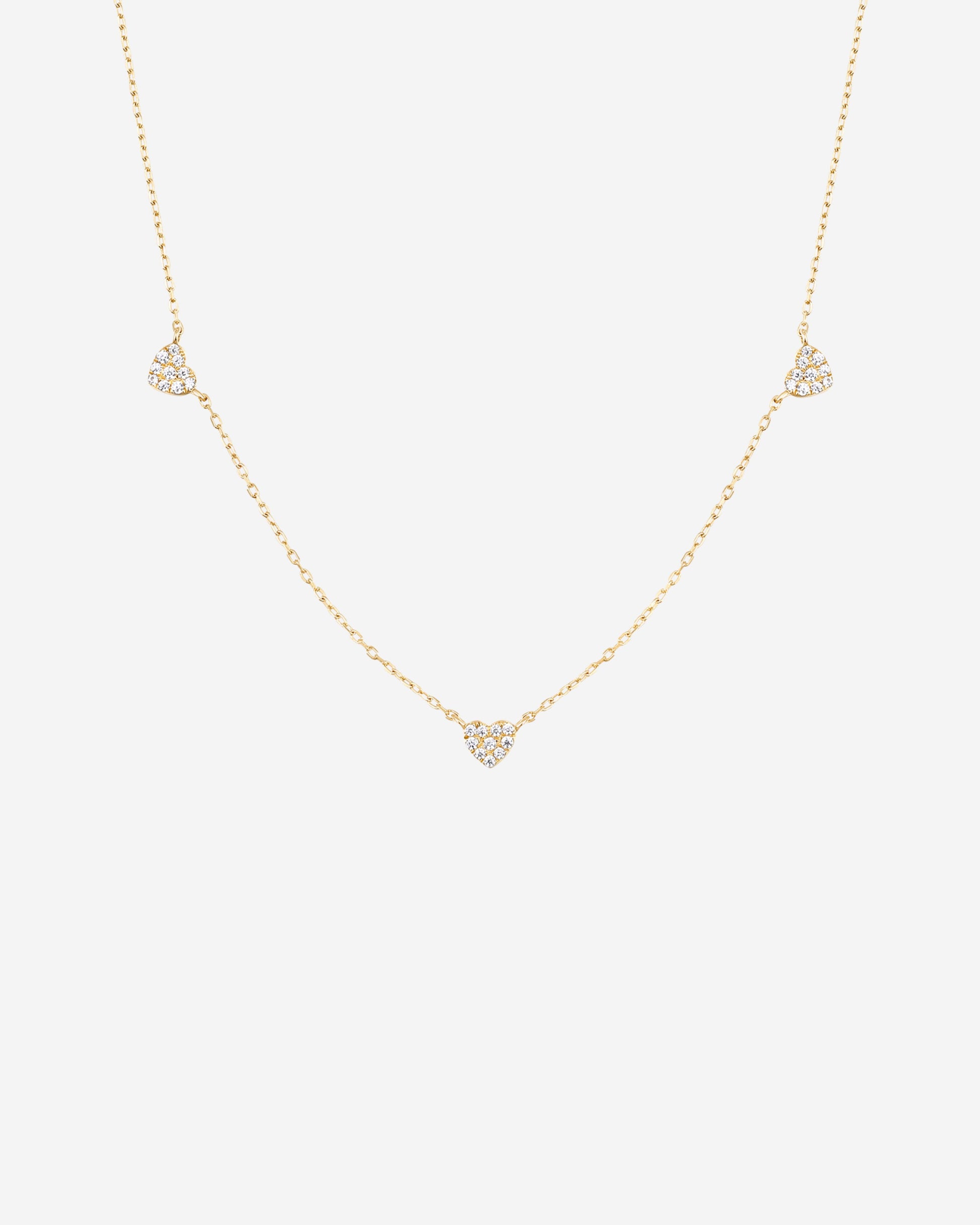 Triple Heart Diamond Necklace