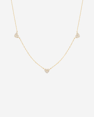 Triple Heart Diamond Necklace