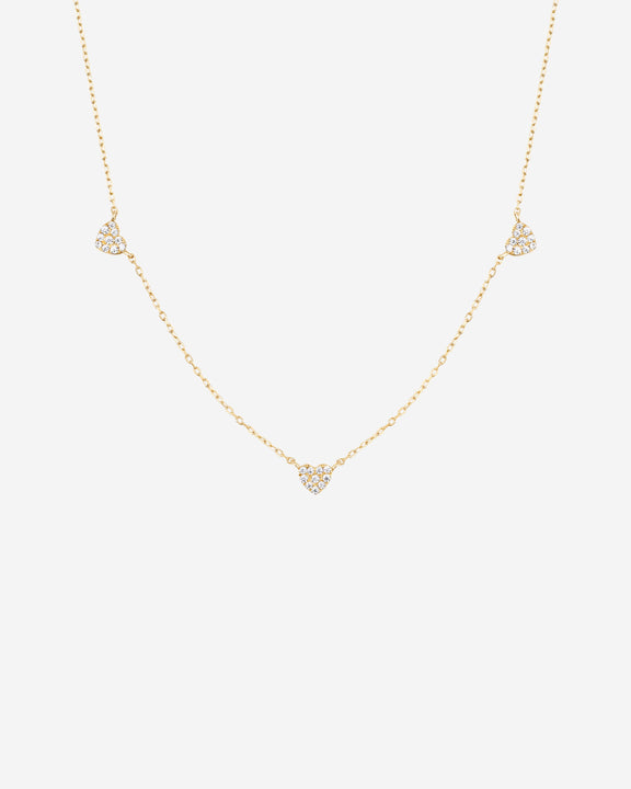 Triple Heart Diamond Necklace
