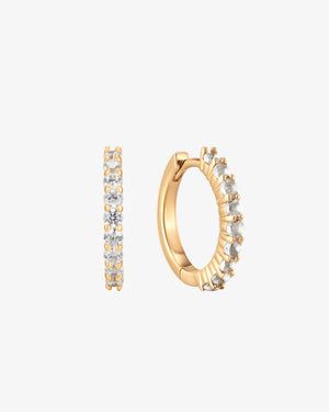 April Birthstone Diamond Huggie Earring