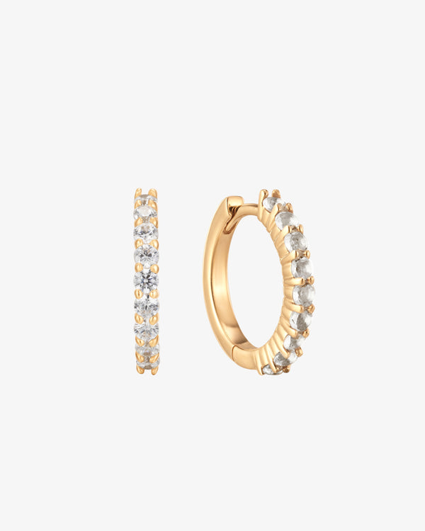 April Birthstone Diamond Huggie Earring