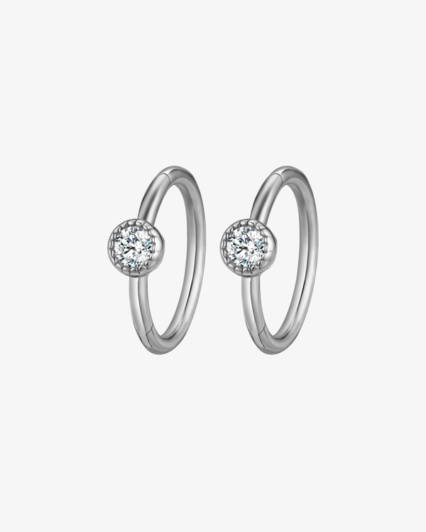 Pure Light Diamond Huggie