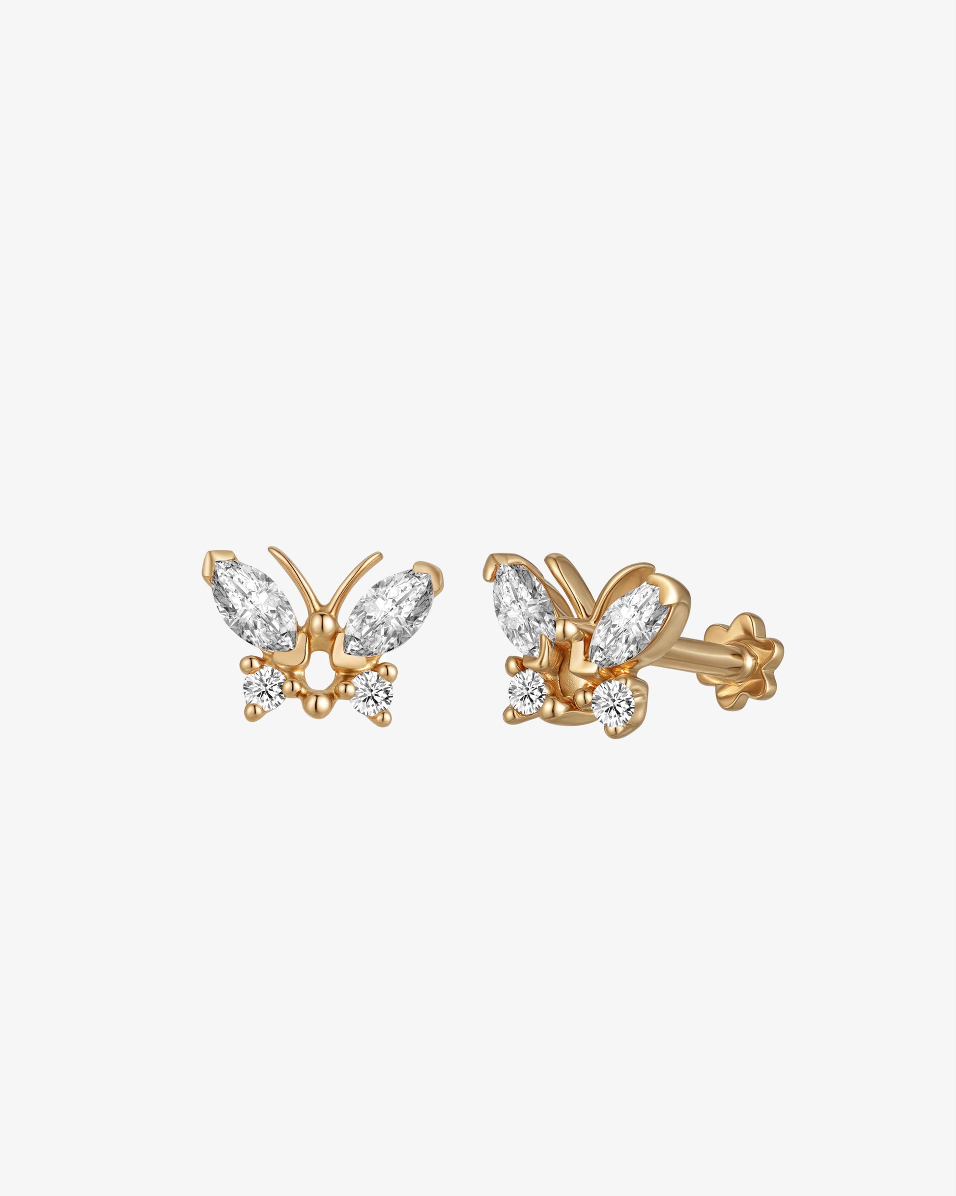 Papillon Diamond Flatback Earring