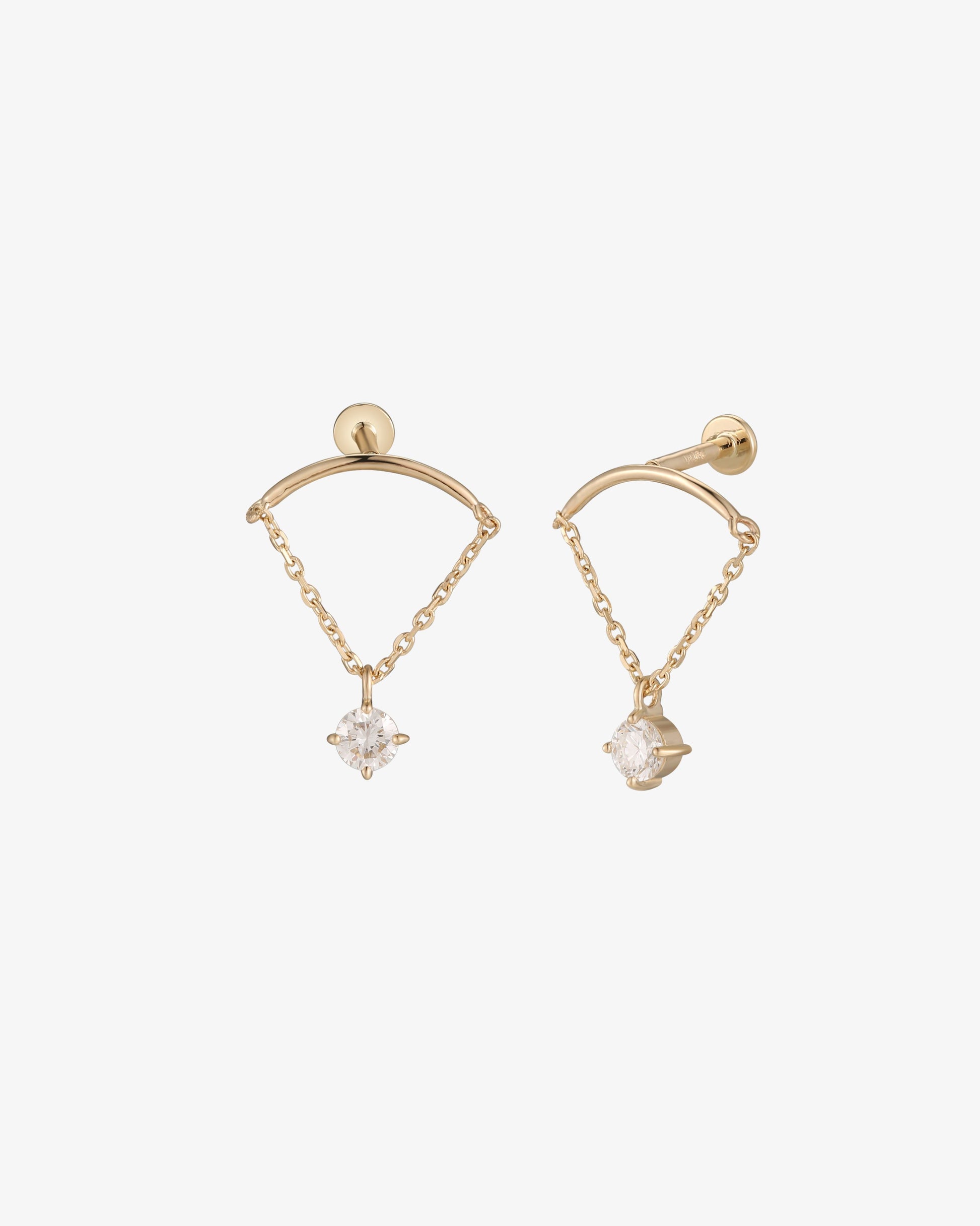 Vega Diamond Flatback Earring