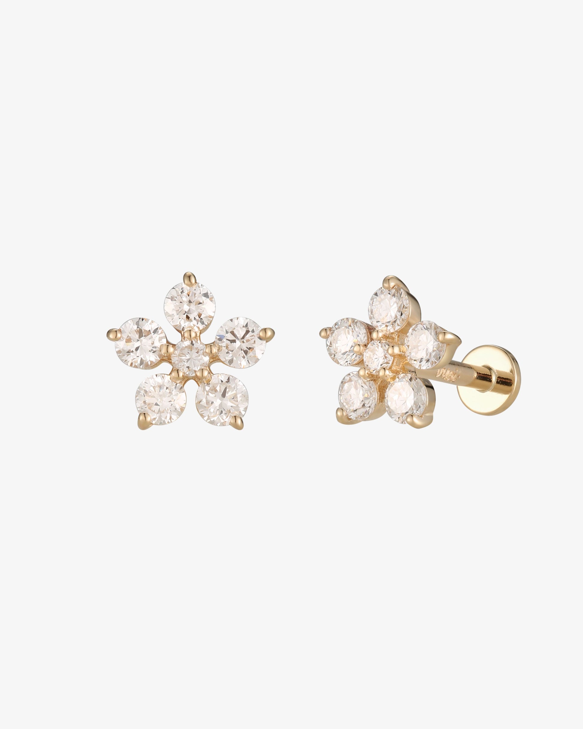 Fleuris Diamond Flatback Earring