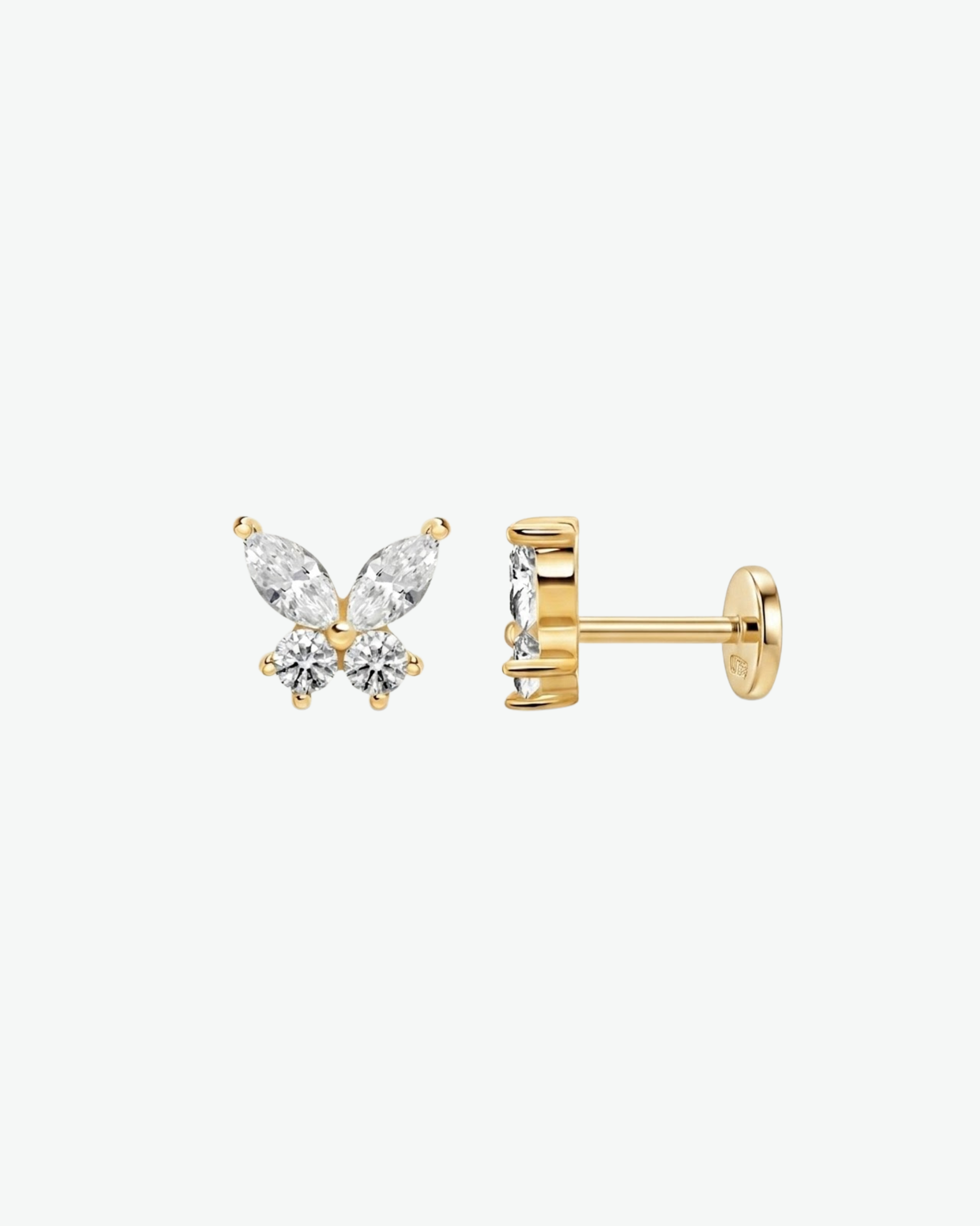 Celeste Butterfly Flatback Earring