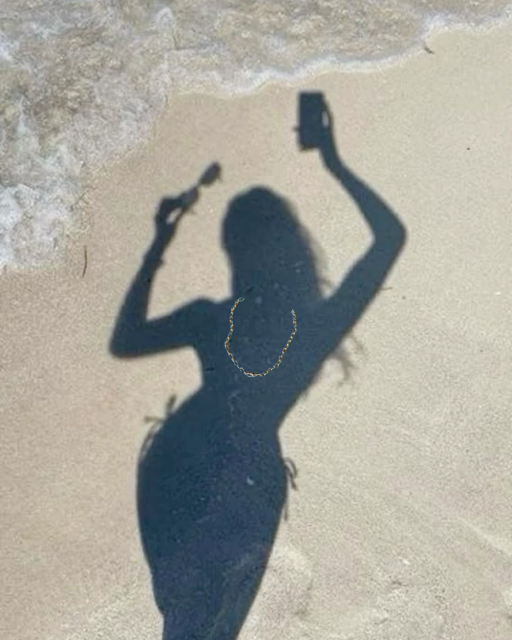 Azure Enamel Paperclip Chain Necklace