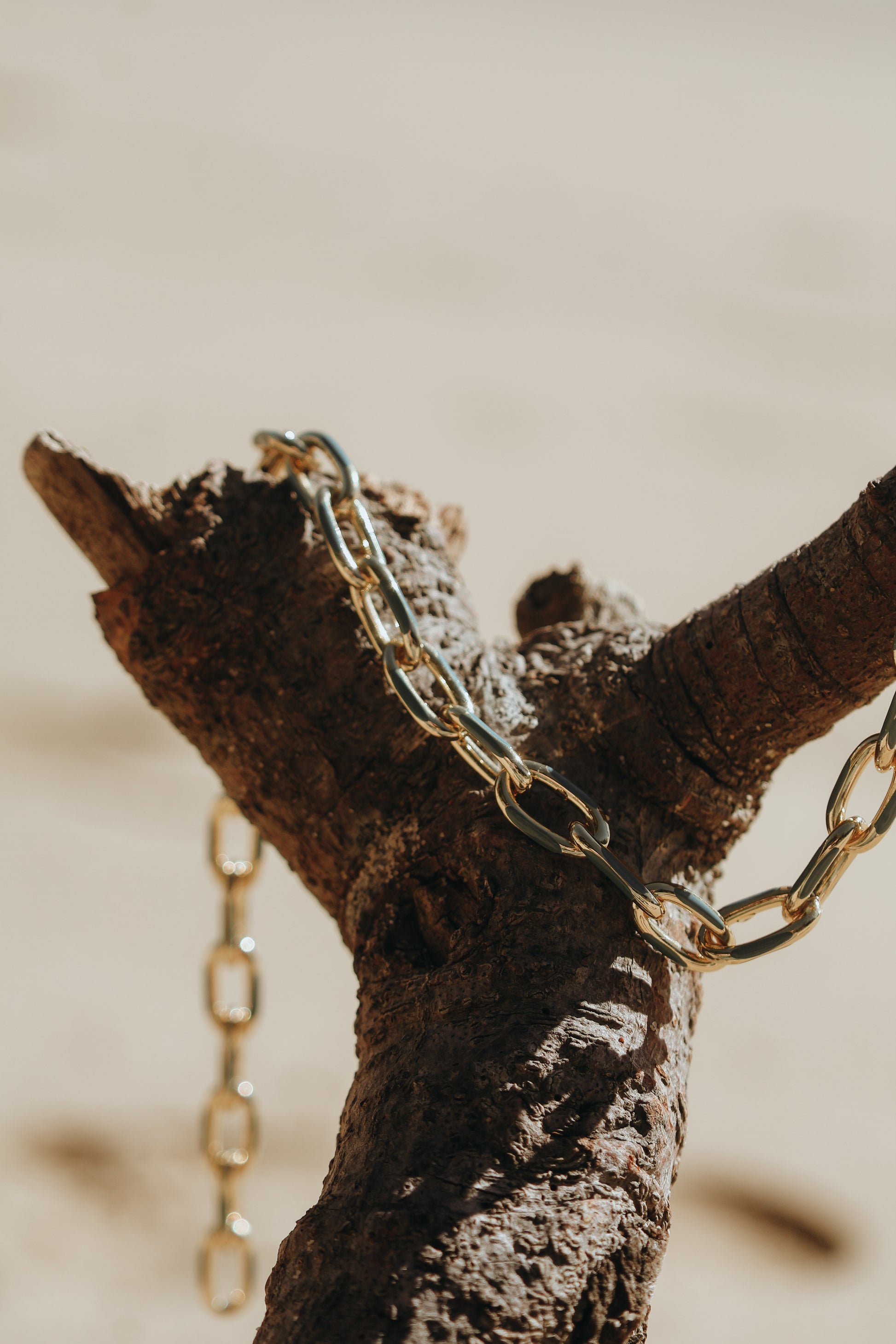 Azure Enamel Paperclip Chain Necklace