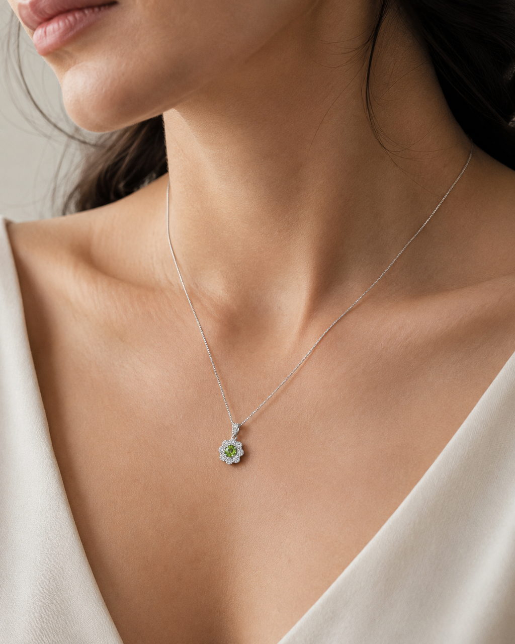 Verdure Demantoid Diamond Necklace
