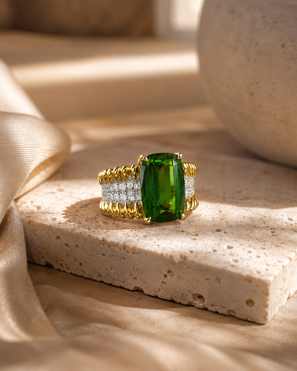 Vert Lumière Tourmaline Ring