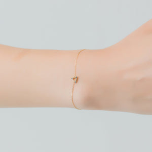 Water Triangle Bracelet in Solid Gold