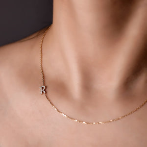 Initial Spark Diamond Necklace