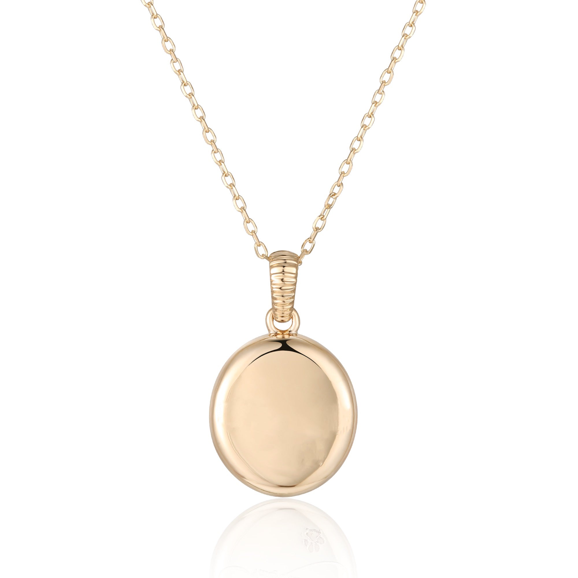 Echo Oval Necklace in Solid Gold