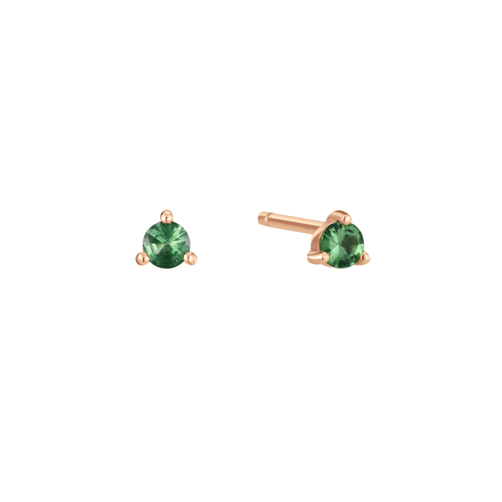 May Birthstone Tsavorite Stud Earring