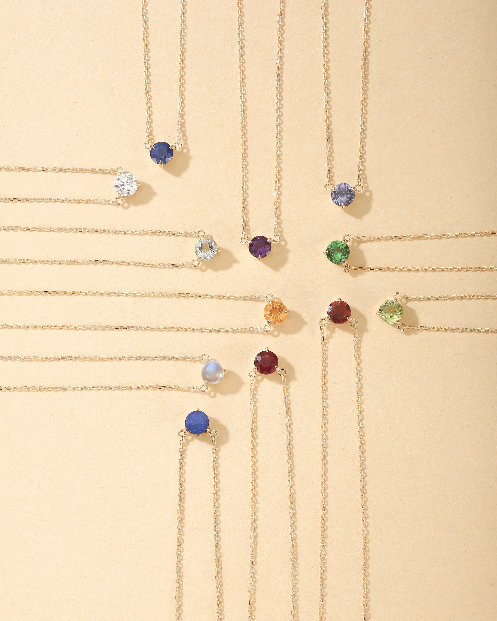 September Birthstone Sapphire Solitaire Necklace