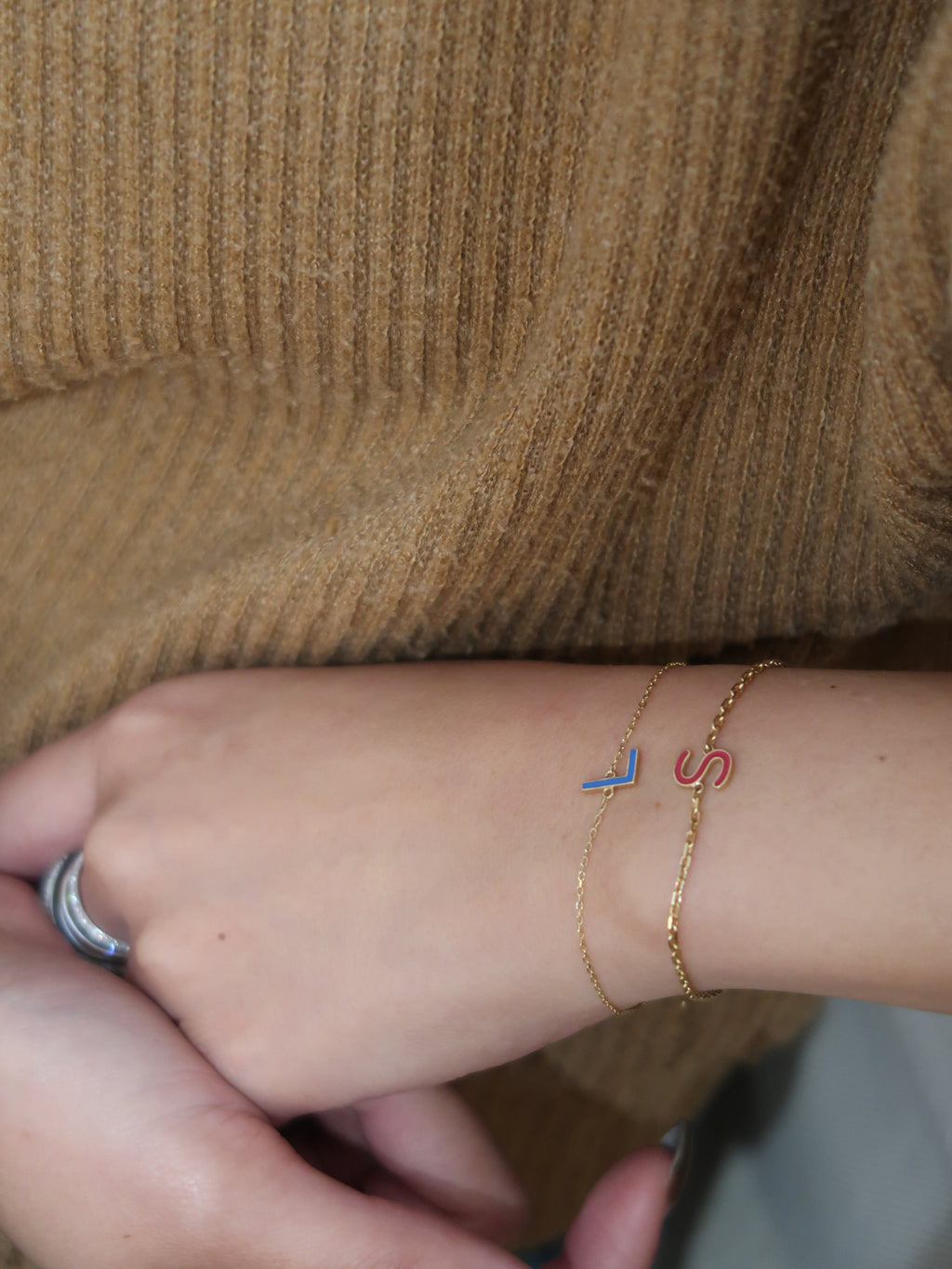 The Large Enamel Initial Bracelet