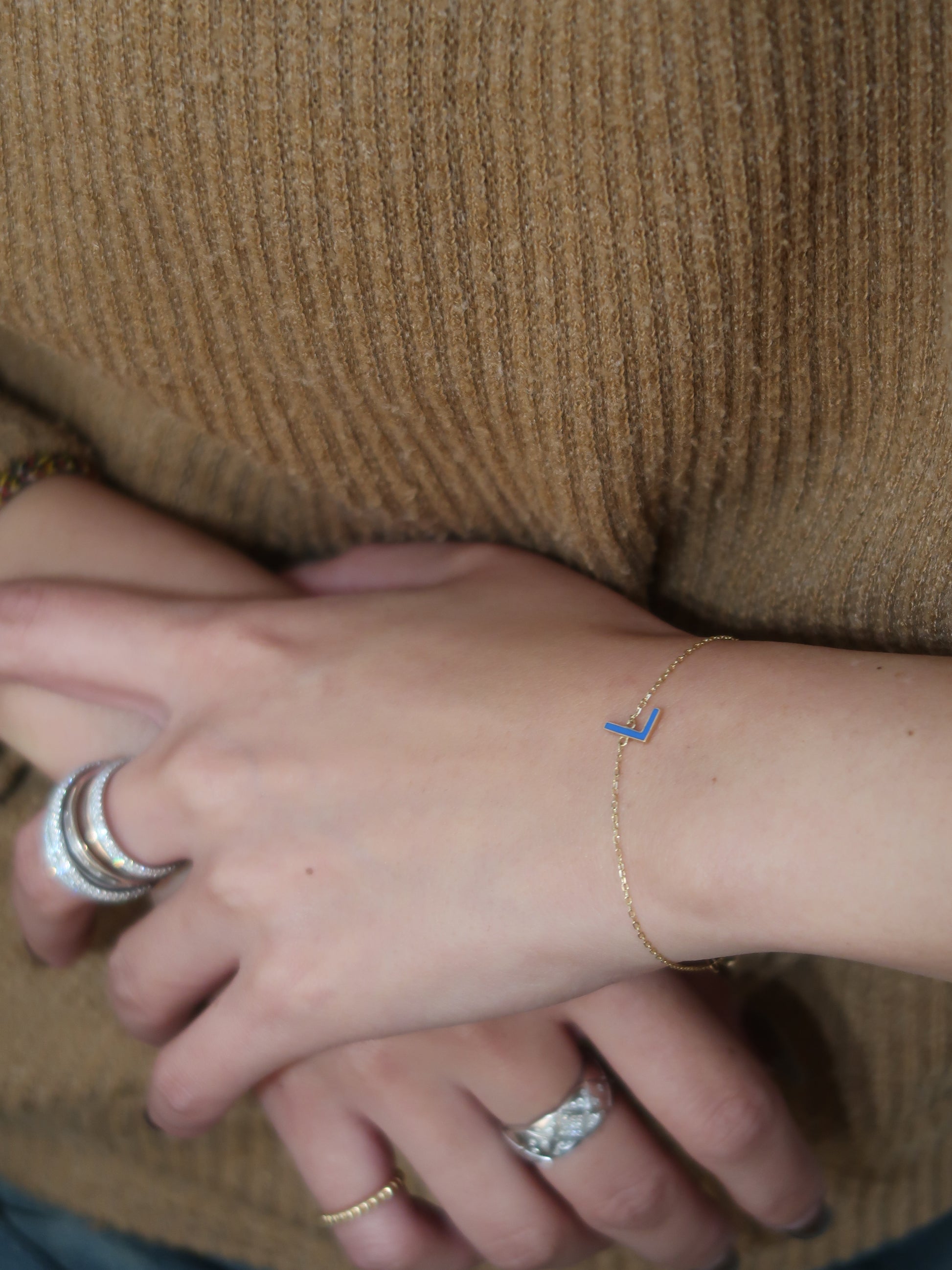 The Large Enamel Initial Bracelet