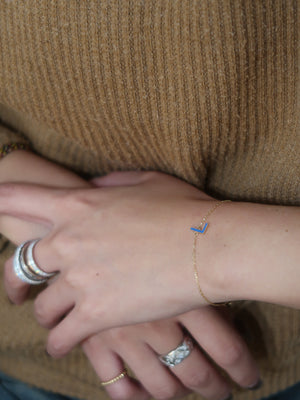 The Large Enamel Initial Bracelet