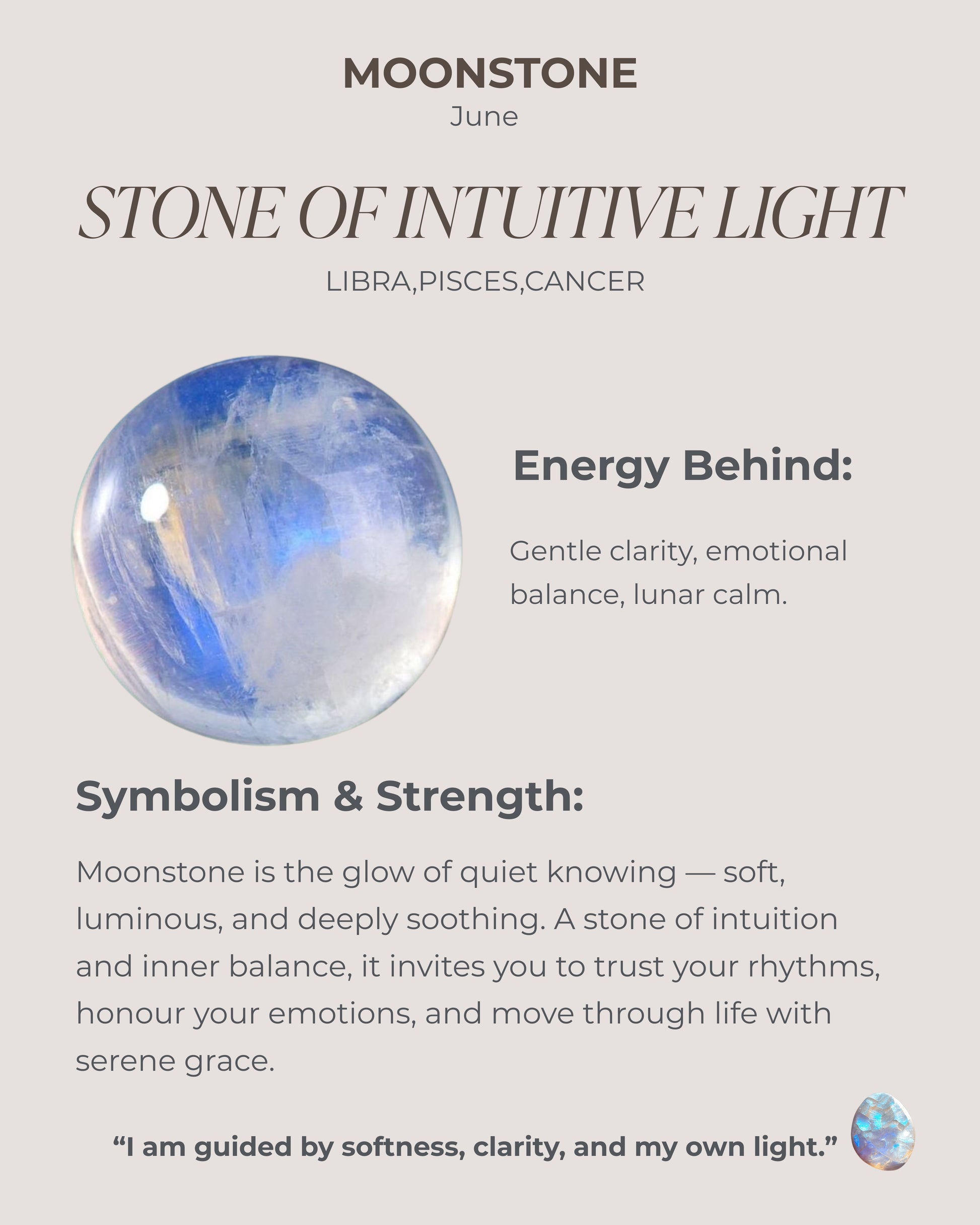 June Birthstone Moonstone Solitaire Necklace