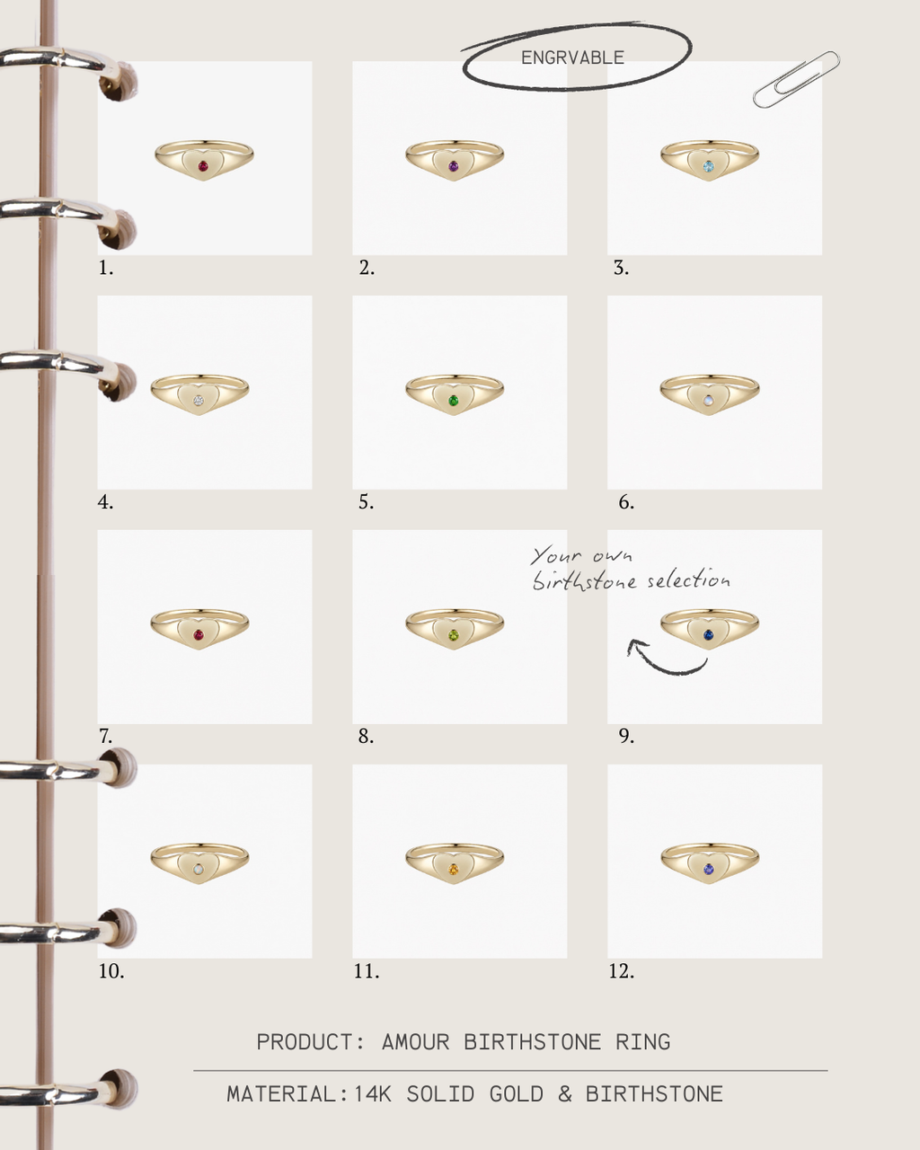 Amour Birthstone Ring
