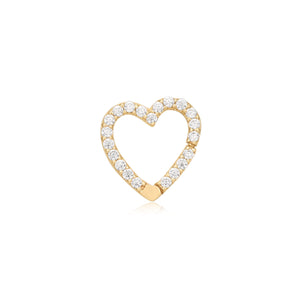 The Diamond Heart Paperclip Chain Necklace