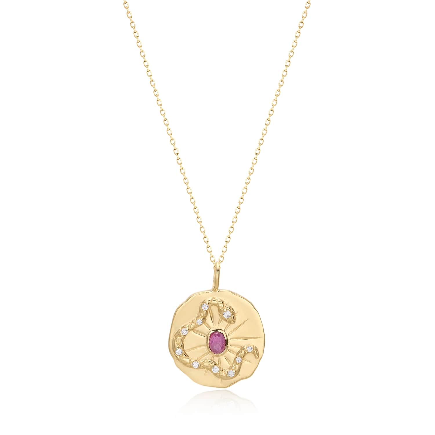 Sunburst Serpent Amulet Necklace