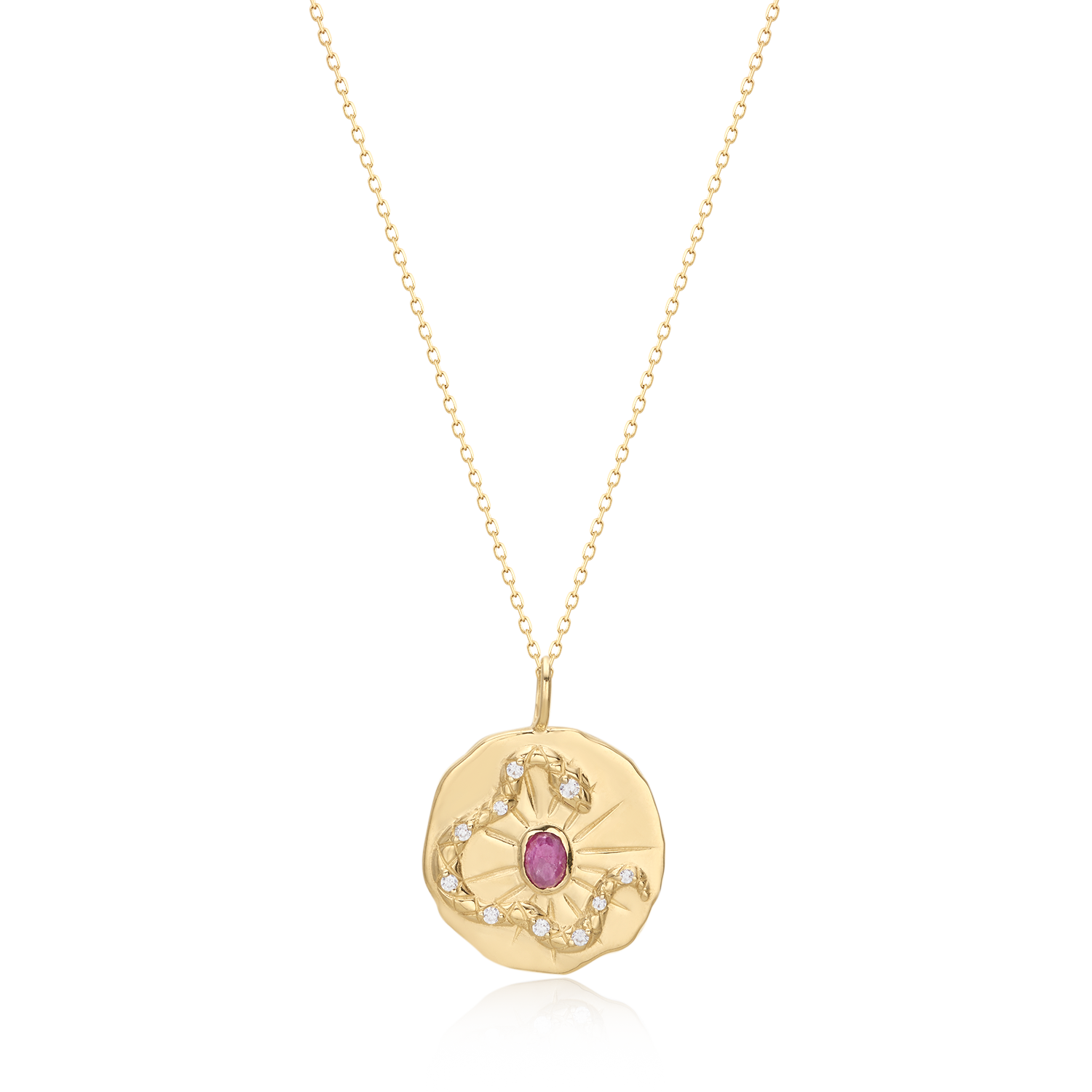 Sunburst Necklace in Solid Gold