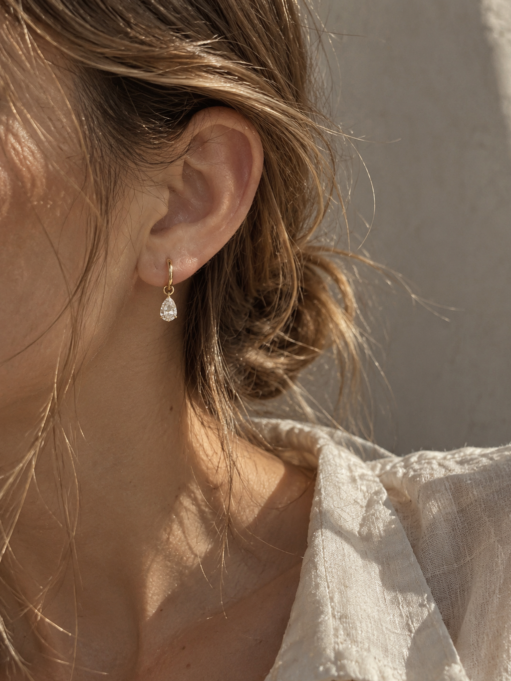 Goutte Diamond Hoops