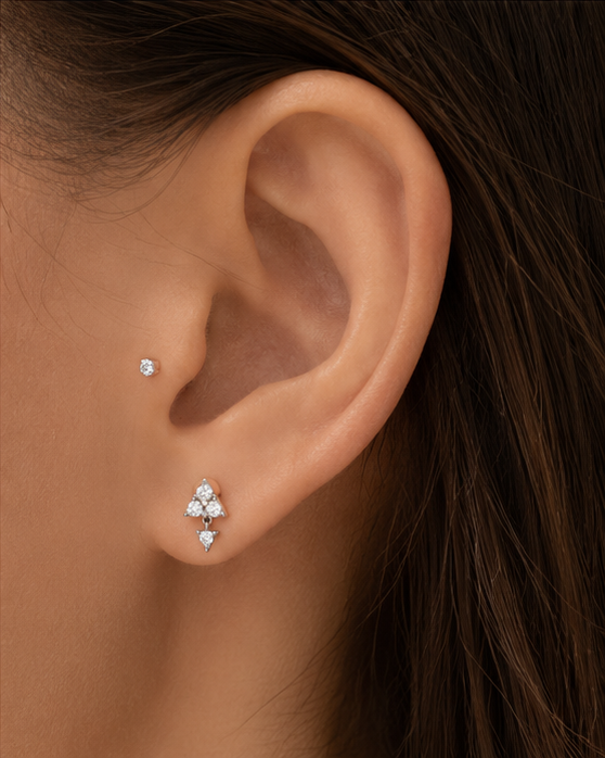 Asteria Diamond Flatback Earring