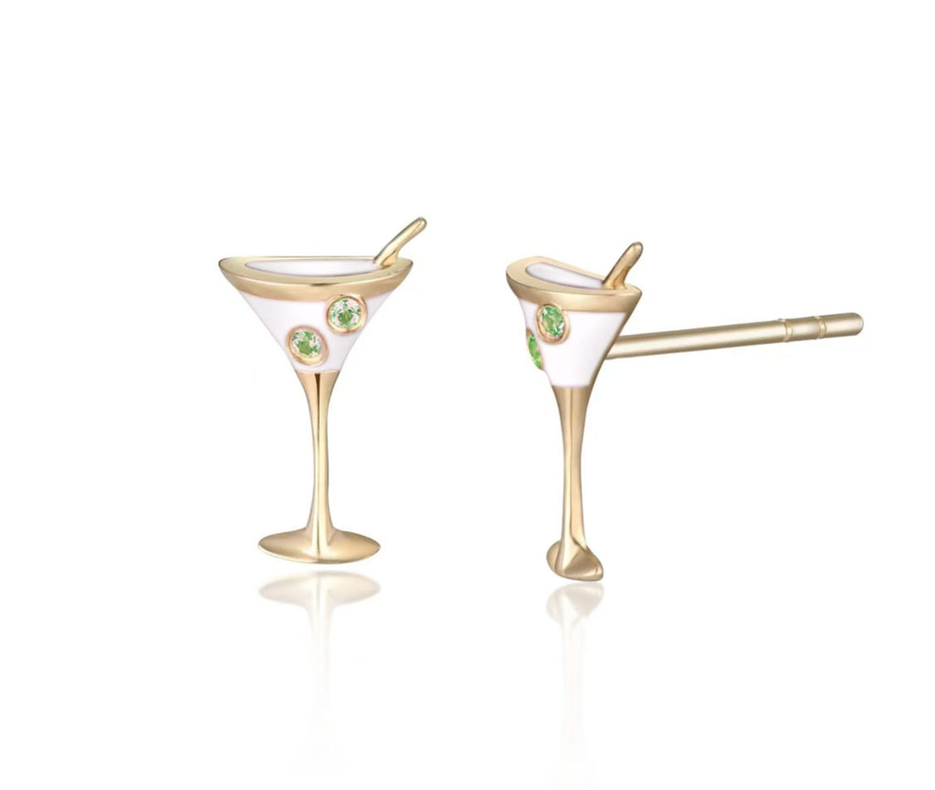 Martini Stud Earring