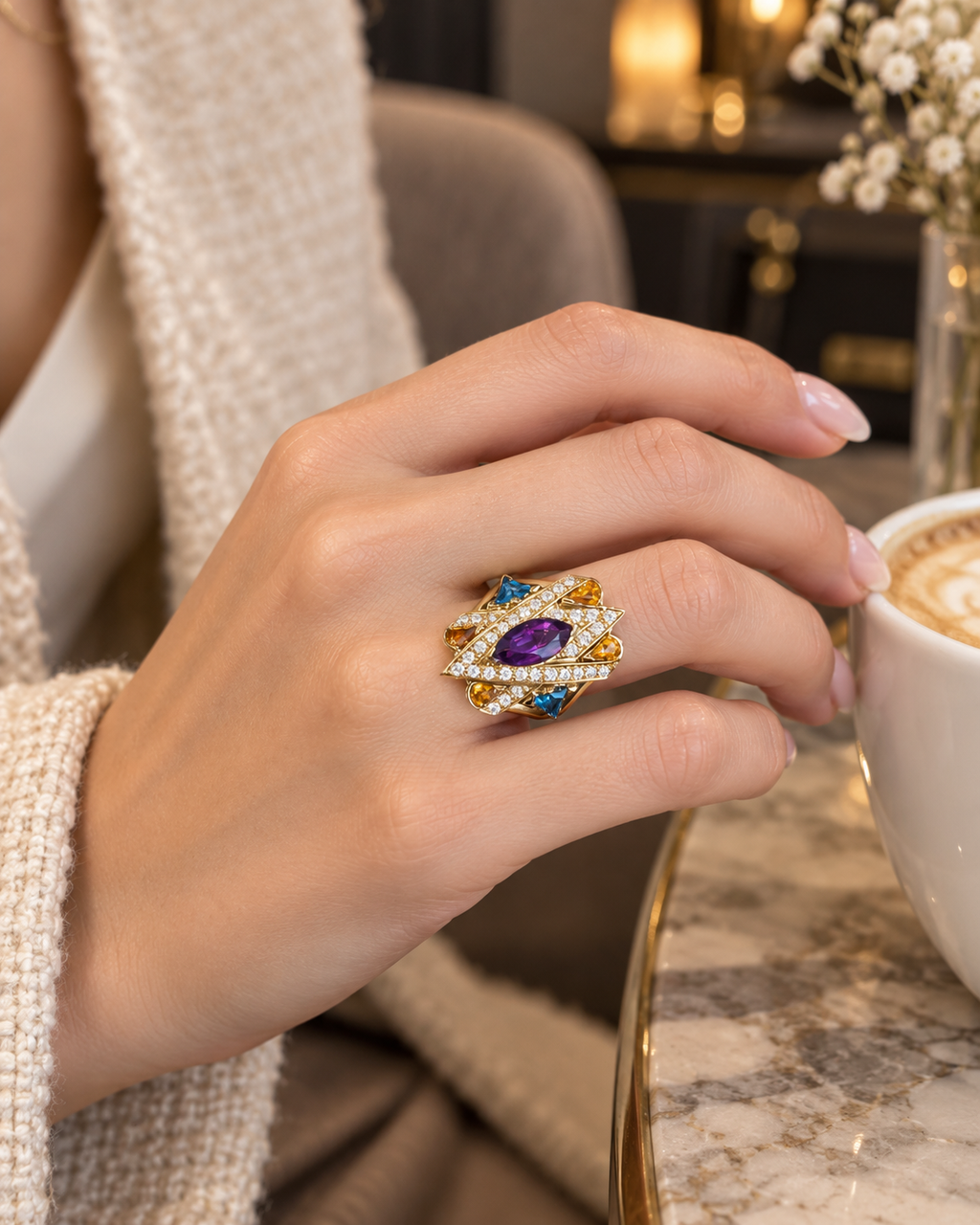 Carnival Gemstone Ring