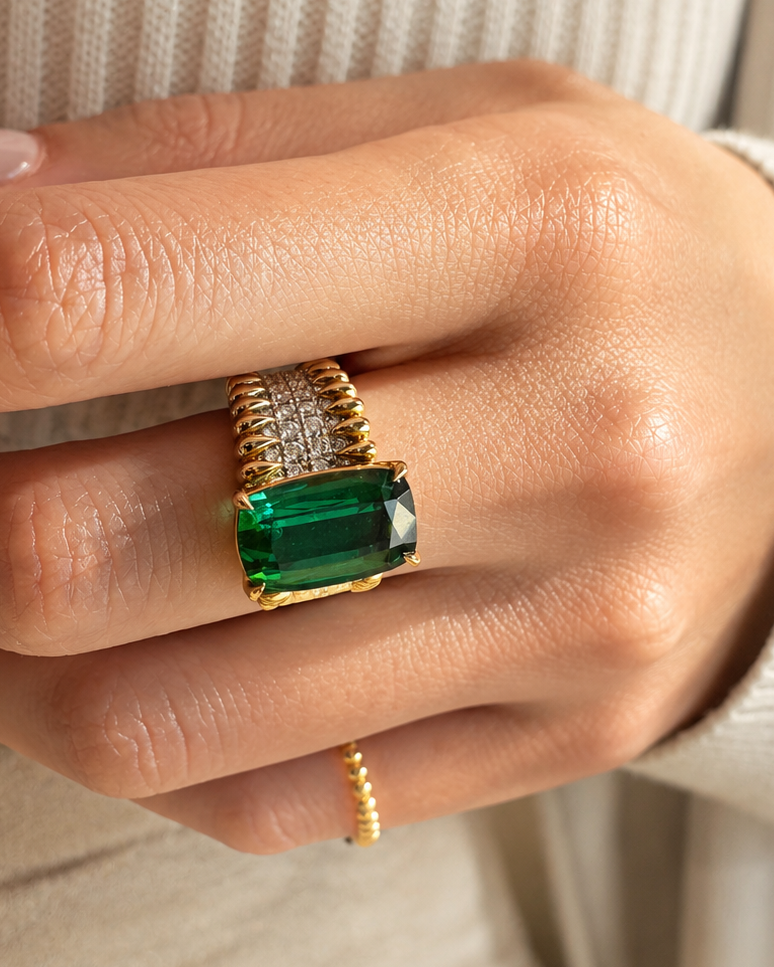 Vert Lumière Tourmaline Ring