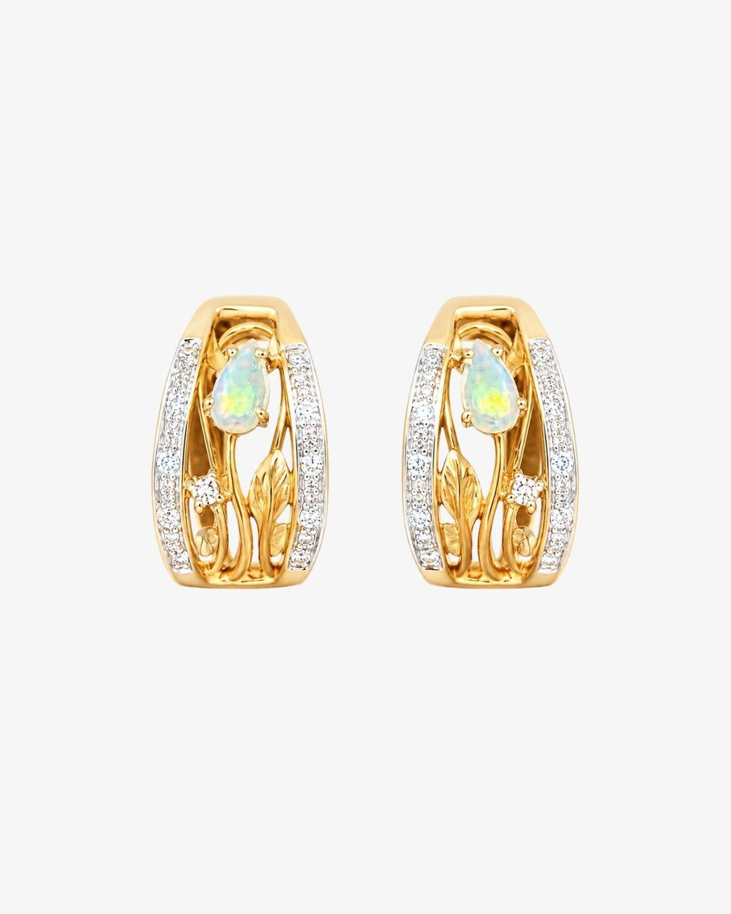 Tulipe Opal Hoop Earrings