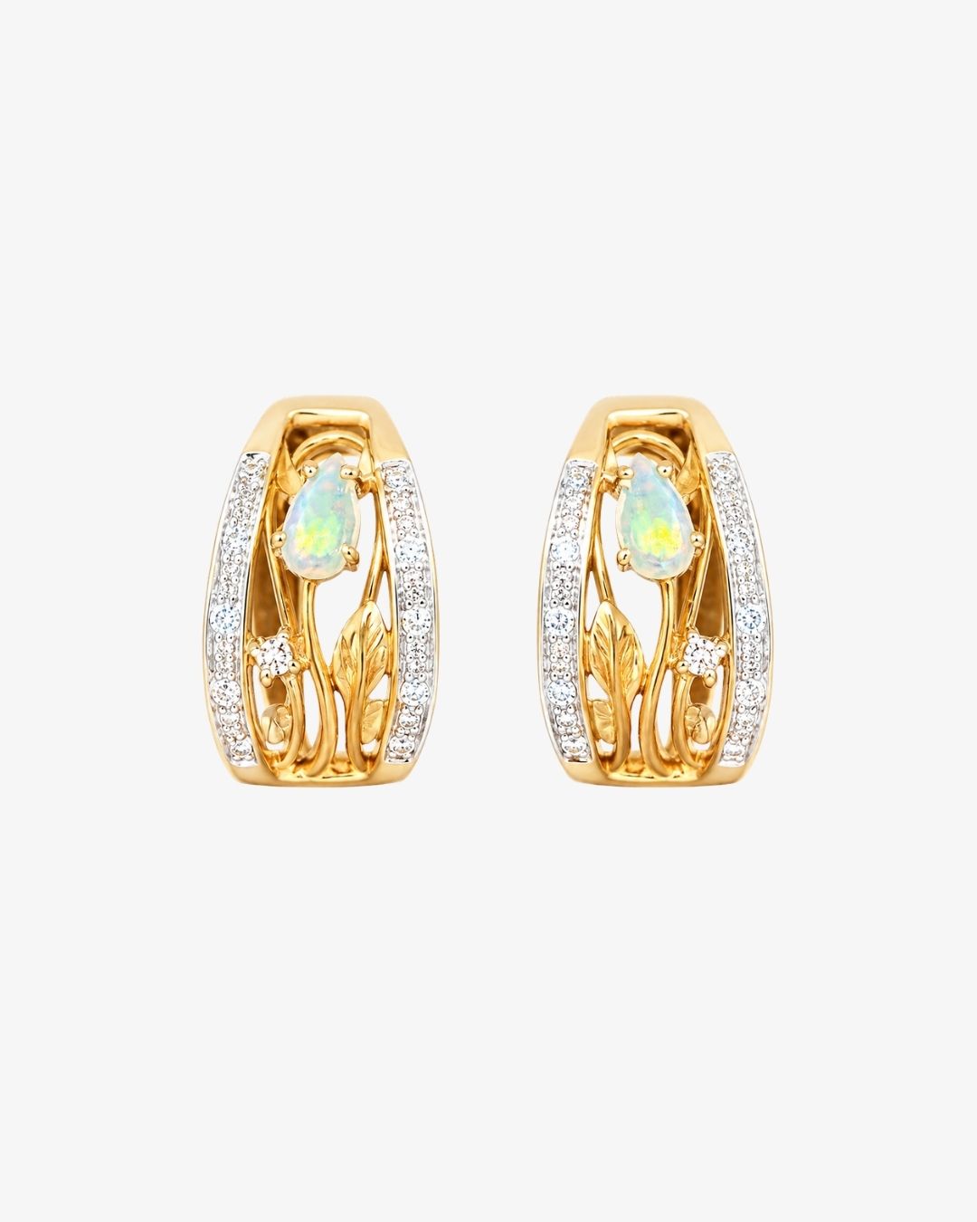 Tulipe Opal Hoop Earrings