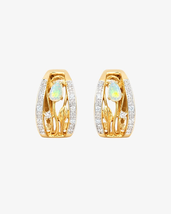 Tulipe Opal Hoop Earrings