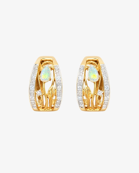 Tulipe Opal Hoop Earrings