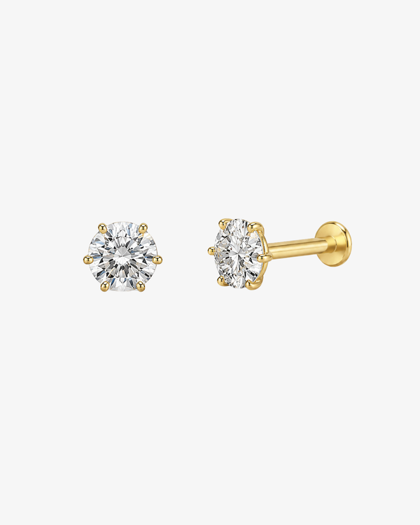Griffe Diamond Flatback Earring
