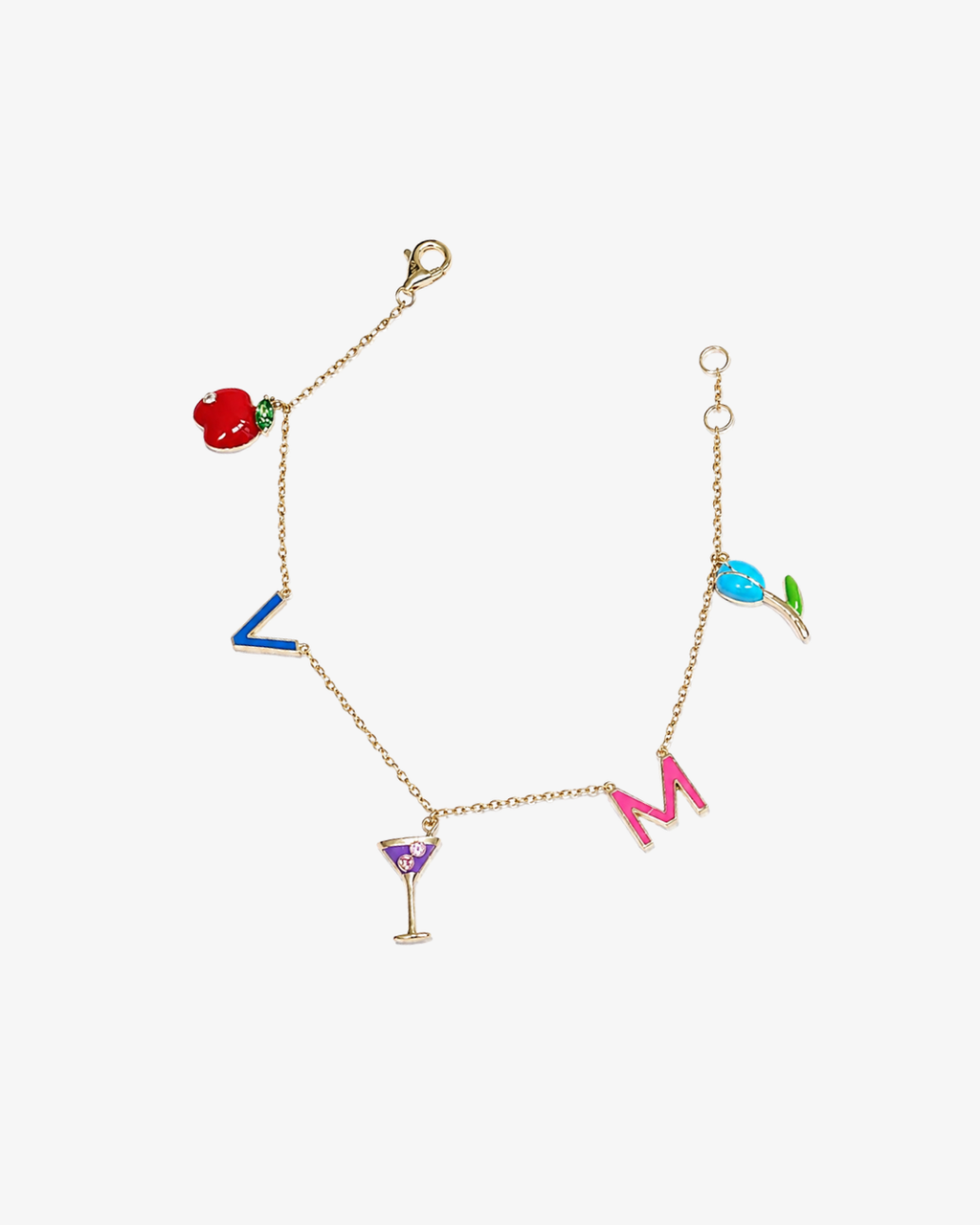 Moi Enamel Charm Bracelet