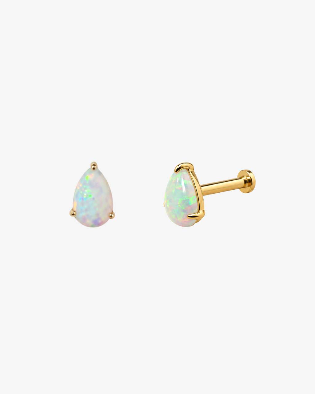 Lueur Opal Flatback Earring