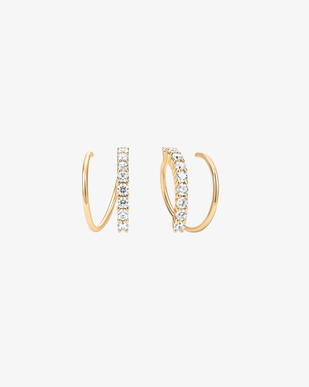 Double Fil Diamond Earrings